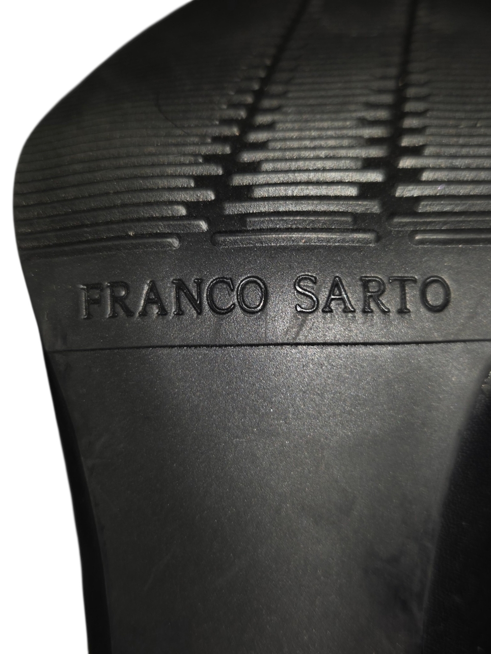NWOT Franco Sarto Bridget Black Leather Heeled Oxfords 9.5 - Picture 9 of 9
